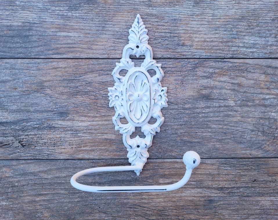 Toilet Paper Holder, Shabby Chic Bathroom Decor, Cottage Chic Bathroom, PICK YOUR COLOR, Bath hardware, original design Iron