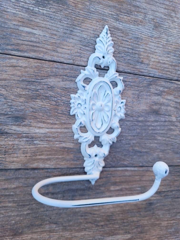 Toilet Paper Holder, Shabby Chic Bathroom Decor, Cottage Chic Bathroom, PICK YOUR COLOR, Bath hardware, original design Iron