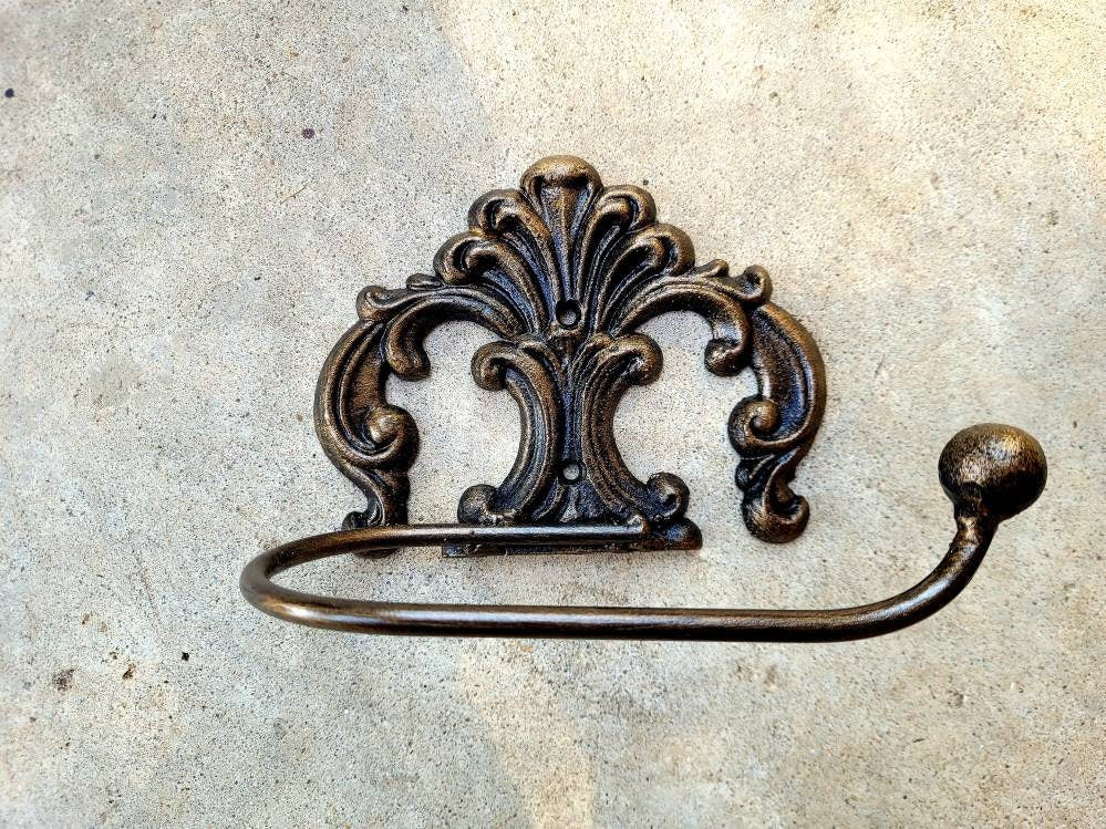 Toilet Paper Holder Tissue Holder Bathroom Hardware Tuscan Bathroom Decor TP Holder TP Hanger Wrought Iron Decor Euro Style Bath Fixture