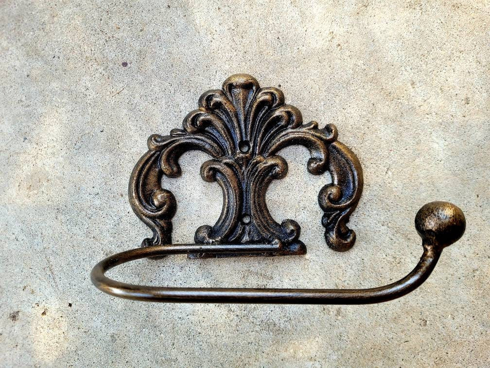 Toilet Paper Holder Tissue Holder Bathroom Hardware Tuscan Bathroom Decor TP Holder TP Hanger Wrought Iron Decor Euro Style Bath Fixture