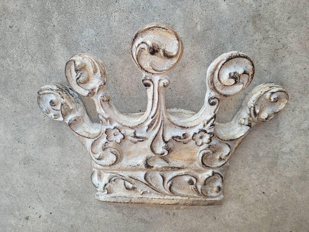 Crown Wall Decor | PICK YOUR COLOR | Medieval Castle King Queen Wall Plaque | Fleur De Lis Old World French Country Tuscan Decor