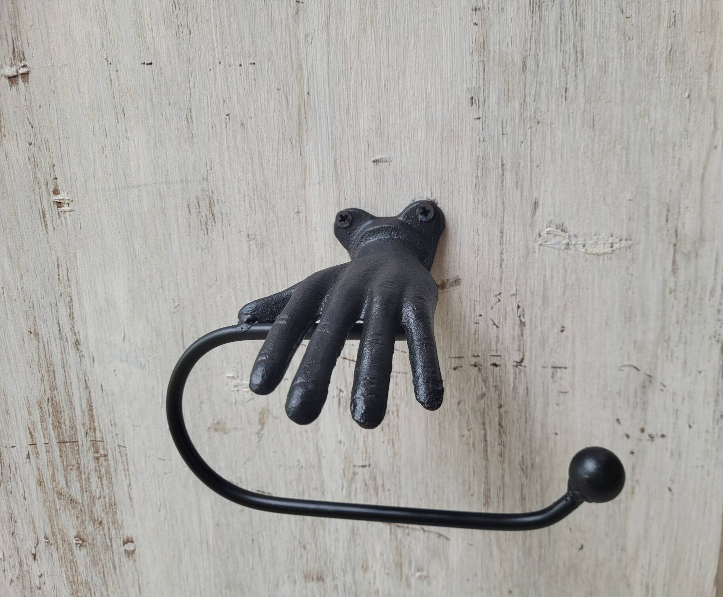 Hand Toilet Paper Holder, TP Holder, Toilet Tissue Holder, towel Wall Hook hanger, Iron Hand TP holder, Modern