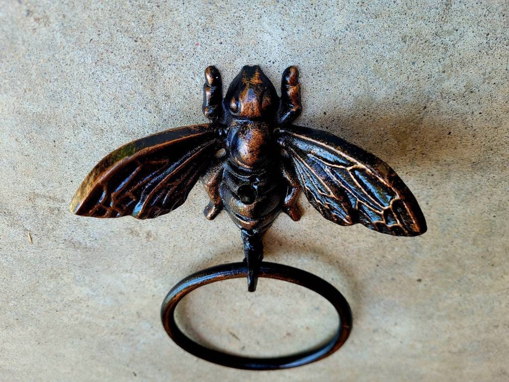 Bee Towel Hook, Bathroom Towel Hanger, Nature, Wall Hook, Bath towel ring, Queen Bee, bumblebee, original design, new fixture