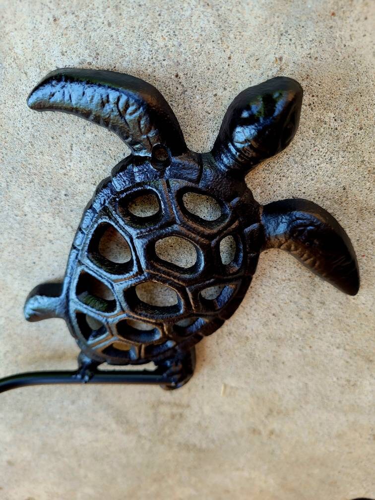 Sea Turtle Toilet Paper Holder, PICK your COLOR, TP Holder, Toilet Tissue Holder, Wall Hook, Beach Cottage, Lake house bathroom Bath fixture