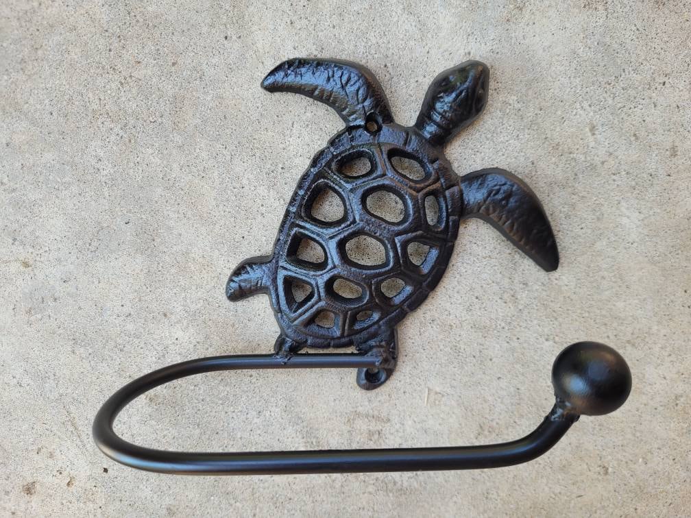 Sea Turtle Toilet Paper Holder, PICK your COLOR, TP Holder, Toilet Tissue Holder, Wall Hook, Beach Cottage, Lake house bathroom Bath fixture