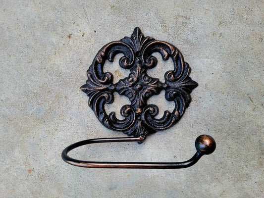Ornate Toilet Paper Holder | Rustic TP Holder | Toilet Roll Holder | Tissue Holder | TP Hanger | Bathroom | Bath |FleurDeLisJunkie | Tuscan