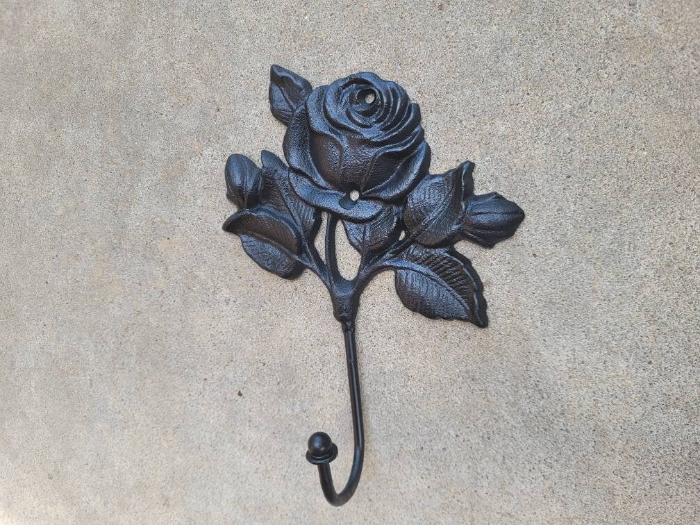 Rose Iron Hook for Bathroom or Mudroom – Fleur De Lis Junkie