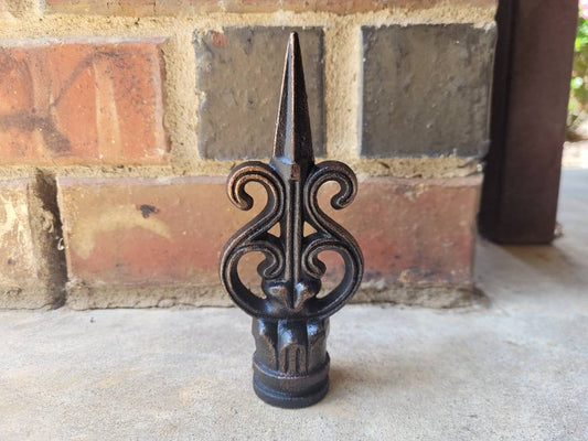 Cast Iron Fleur De Lis Finial | PICK YOUR COLOR | Fence French Country Home Decor | Garden Backyard Decor Fencing Supplies Finials Fence top