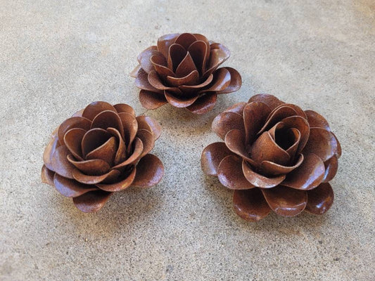 Rusty Metal Roses | Set of 3 | Rustic | Farmhouse | FREE USA SHIPPING | FleurDeLisJunkie | Supplies | Western | French Country