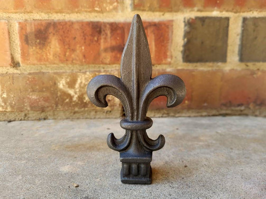 Cast Iron Fleur De Lis Finial | PICK YOUR COLOR | Fence Decor, French Country Home Decor, Garden Backyard Decor, Fencing Supplies Top Rail