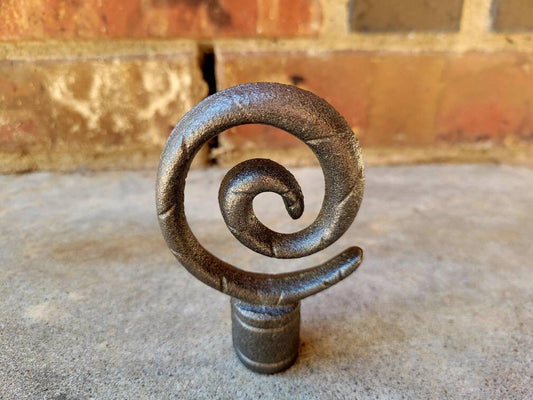 Contemporary Modern Swirl Spear Finial Fence Decor | PICK YOUR COLOR | Bottle making tops | Hardware Garden Backyard Fencing Craft Supplies