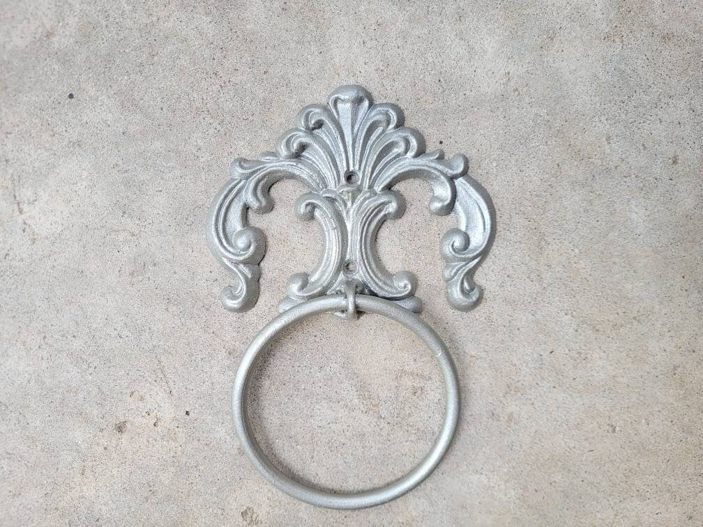 Towel Ring | PICK YOUR COLOR | Iron Towel Hanger | Metal Bathroom Towel Holder | Tuscan Old World Bath Hardware | Fleurdelisjunkie