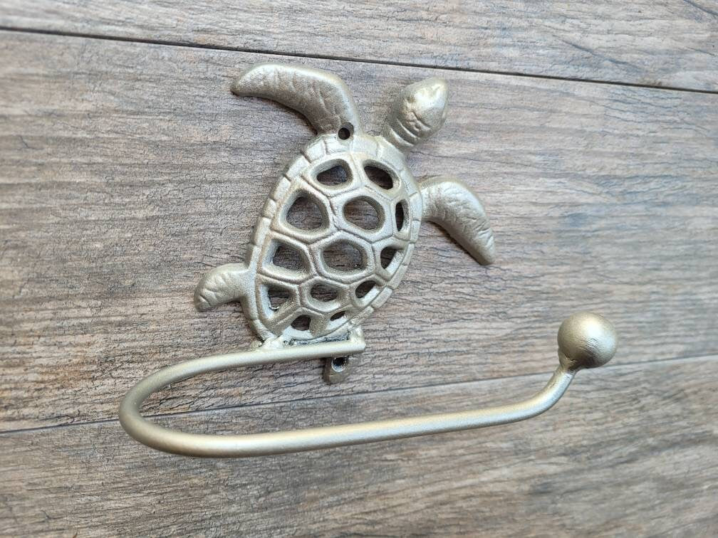 Sea Turtle Toilet Paper Holder | PICK your COLOR | TP Holder, Toilet Tissue Holder, Nature Wall Hook, Beach Lake house bathroom Bath fixture