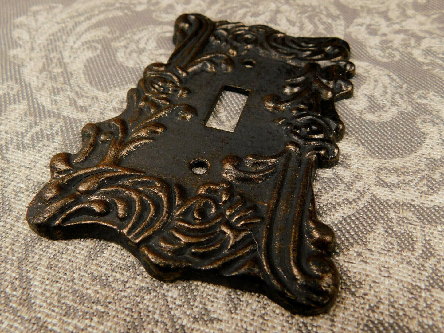 Ornate Single Toggle Light Switch Cover, PICK YOUR COLOR, One Toggle Switch wall plate, tuscan, royal, FleurDeLisJunkie