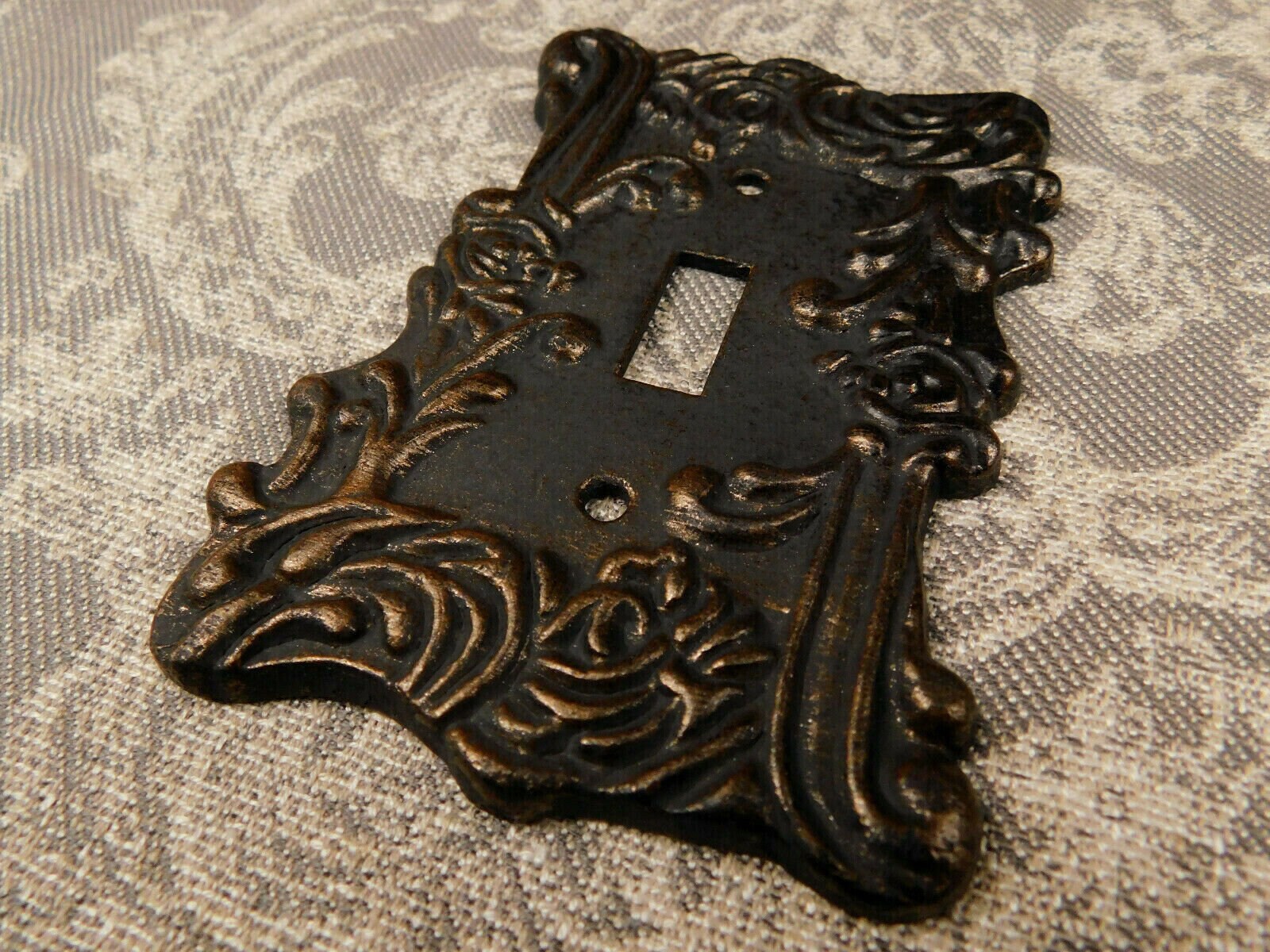 Ornate Single Toggle Light Switch Cover, PICK YOUR COLOR, One Toggle Switch wall plate, tuscan, royal, FleurDeLisJunkie