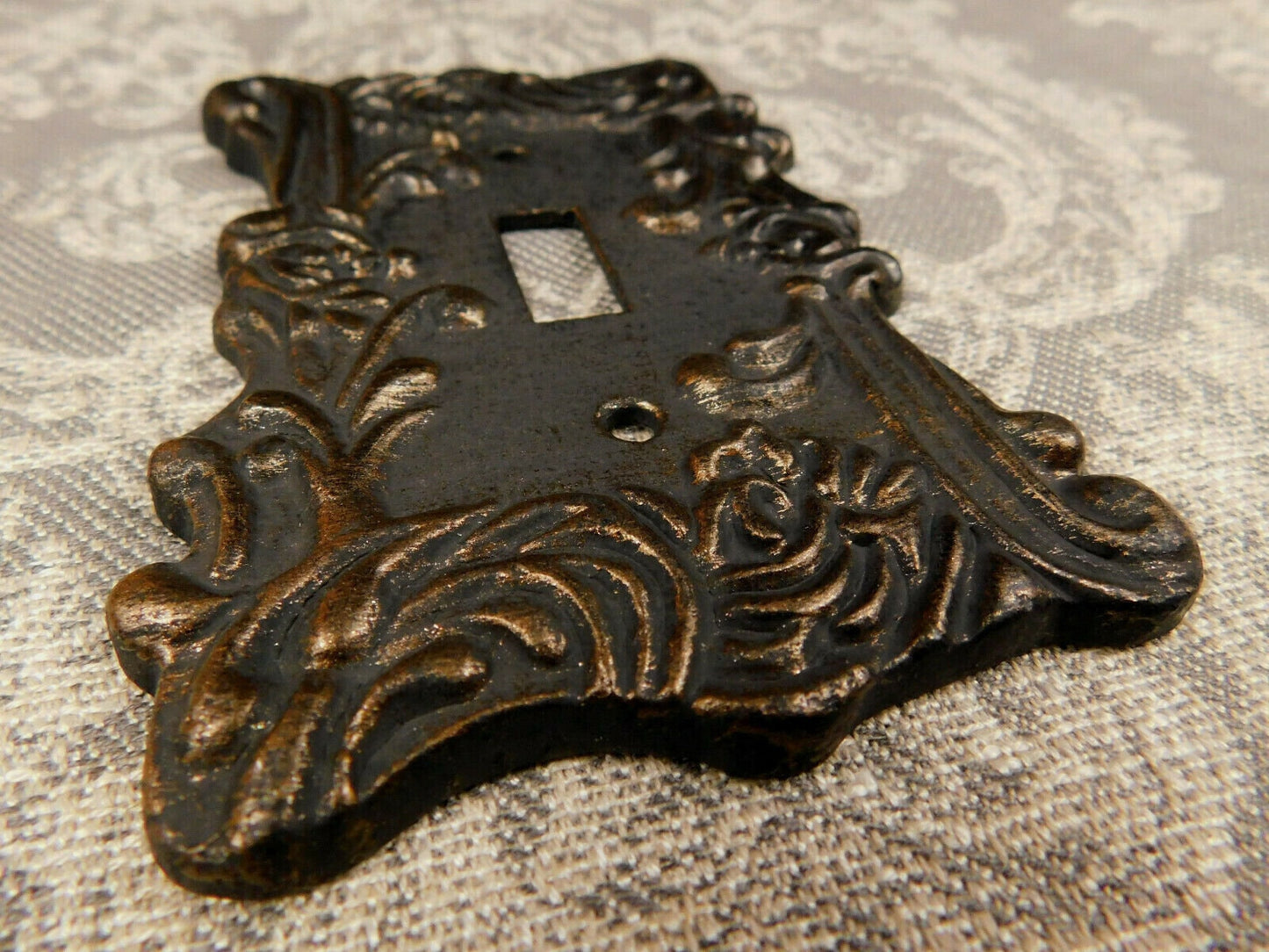 Ornate Single Toggle Light Switch Cover, PICK YOUR COLOR, One Toggle Switch wall plate, tuscan, royal, FleurDeLisJunkie