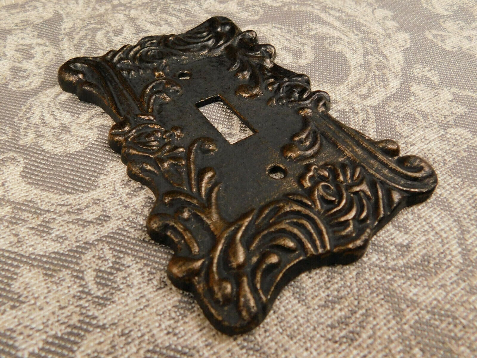 Ornate Single Toggle Light Switch Cover, PICK YOUR COLOR, One Toggle Switch wall plate, tuscan, royal, FleurDeLisJunkie