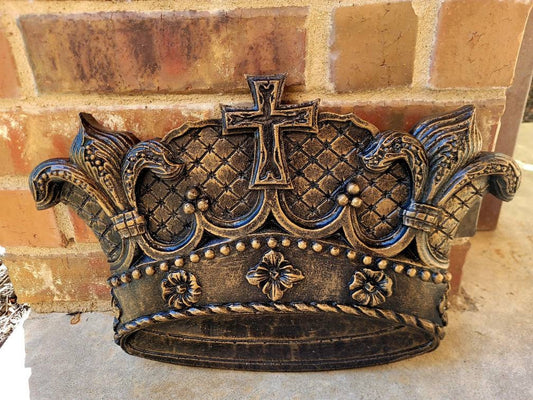 Crown Wall Plaque | PICK YOUR COLOR | Castle Medieval | Old World Decor | King | FleurDeLisJunkie | Queen | Wall Crown | Royal | Princess