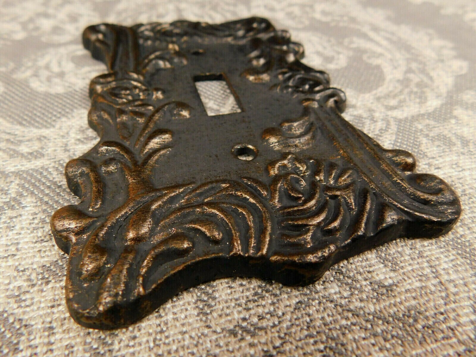 Ornate Single Toggle Light Switch Cover, PICK YOUR COLOR, One Toggle Switch wall plate, tuscan, royal, FleurDeLisJunkie