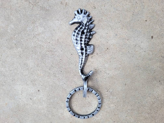 Seahorse Towel Hook, Bathroom Towel Hanger, Nature, Wall Hook towel ring| Iron Towel Holder | Metal Bath hardware | Powder room decor, beach