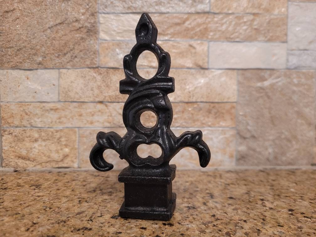 Fleur de Lis Finial Fence Decor | PICK YOUR COLOR | French Country Home Decor Hardware Garden Backyard Fencing Supplies Finials Top Rail Top