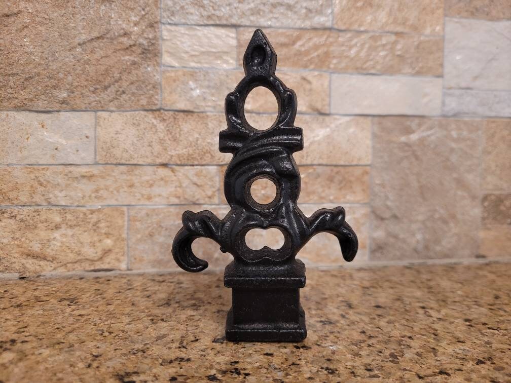 Fleur de Lis Finial Fence Decor | PICK YOUR COLOR | French Country Home Decor Hardware Garden Backyard Fencing Supplies Finials Top Rail Top