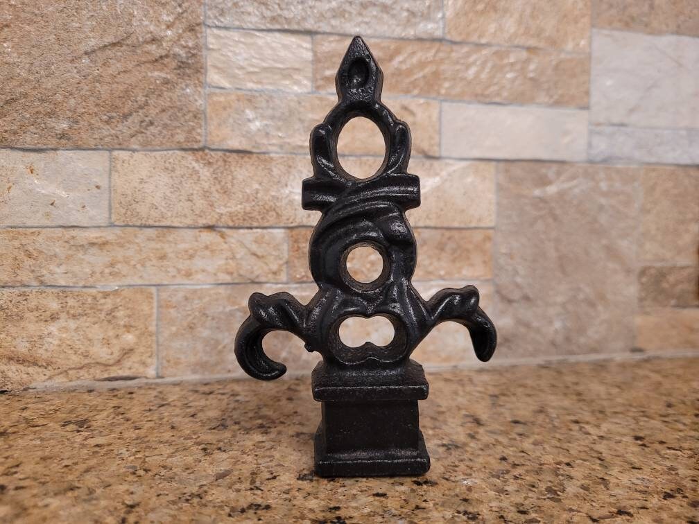 Fleur de Lis Finial Fence Decor | PICK YOUR COLOR | French Country Home Decor Hardware Garden Backyard Fencing Supplies Finials Top Rail Top