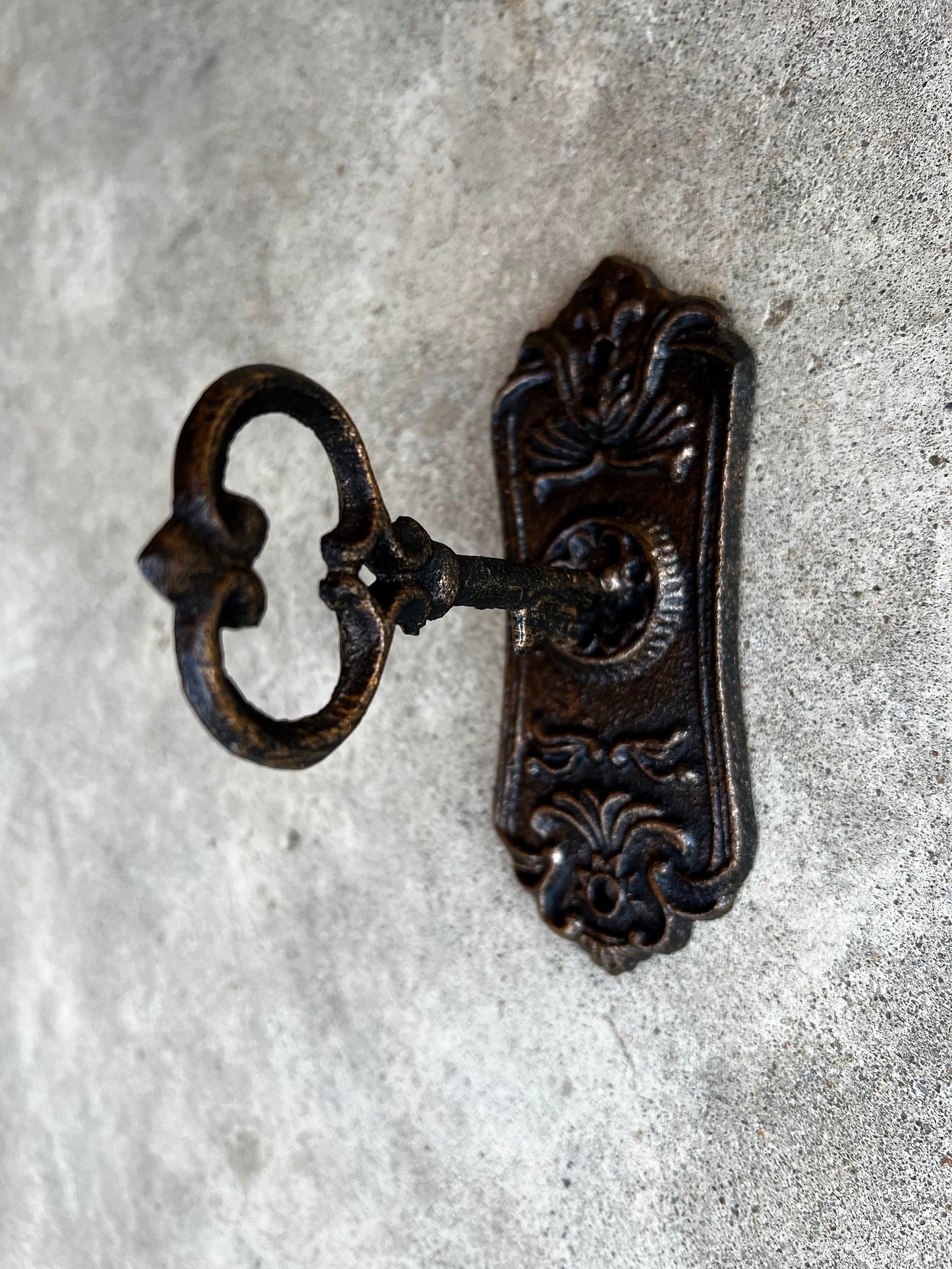 Skeleton Key Wall hook - PICK YOUR COLOR - bath towel hook, decorative hook, Victorian ornate hook, coat hook, shabby chic, Fleur de Lis