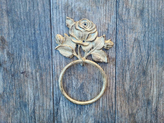 Rose Towel Ring | Medallion | Pick Your Color and Size | Cast Iron Towel Ring | Towel Hanger | Shabby Chic Bathroom | Victorian Vintage look