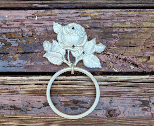 Rose Towel Ring | Medallion | Pick Your Color and Size | Cast Iron Towel Ring | Towel Hanger | Shabby Chic Bathroom | Victorian Vintage look