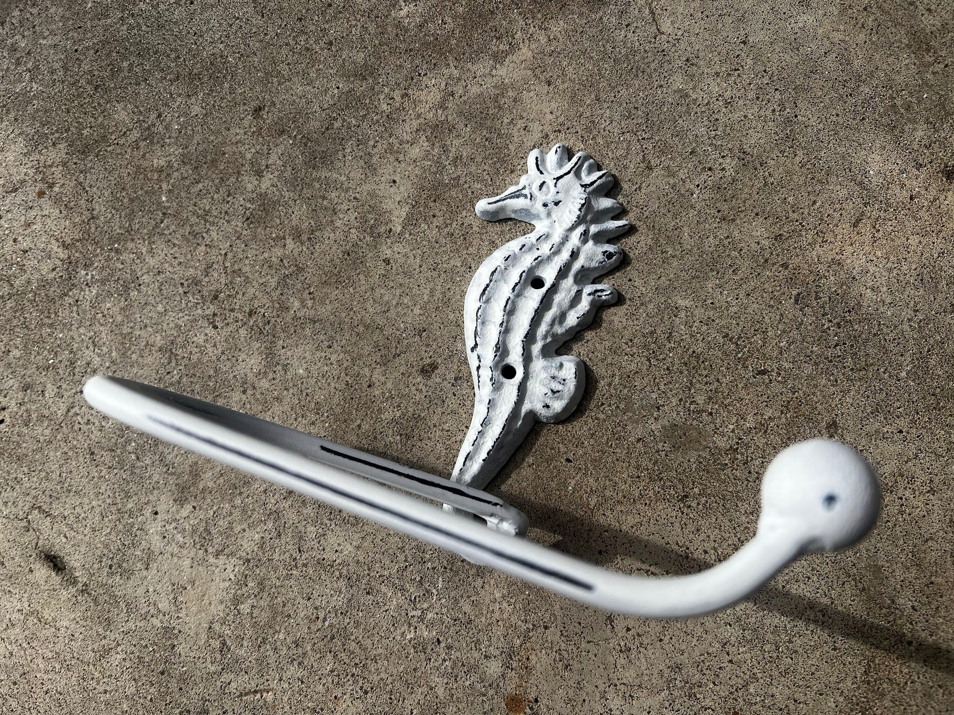 Seahorse Toilet Paper Holder, TP Holder, Toilet Tissue Holder, Shabby Chic Wall Hook, Beach Cottage, Lake house bathroom decor, Bath fixture