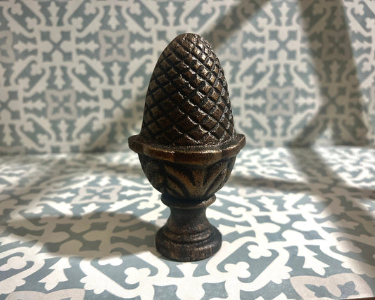 Cast Iron Pineapple Spear Finial Decor | PICK YOUR COLOR | Hardware Garden Backyard Decor Supplies Finials Top, mantle decor, office.