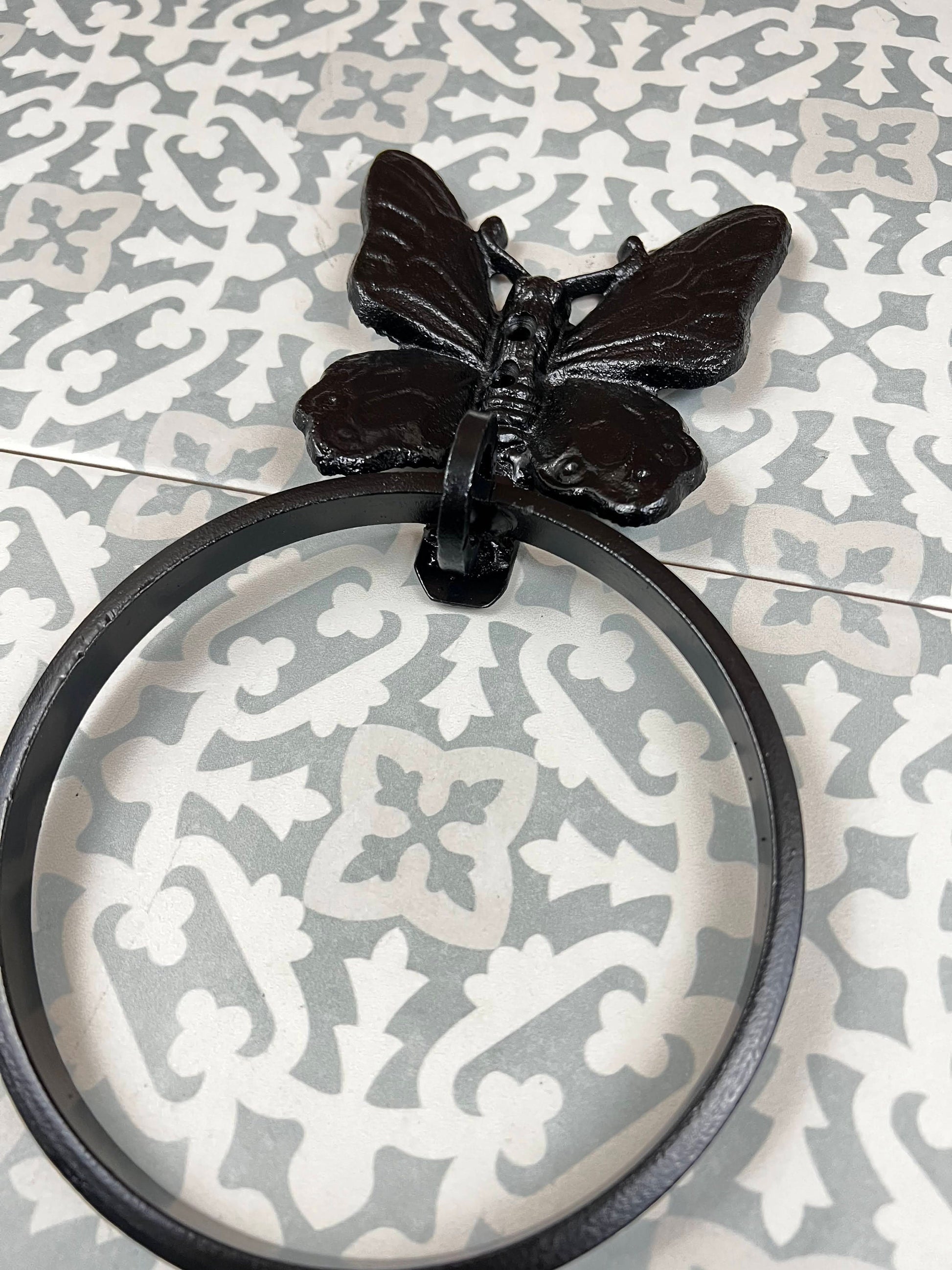 Butterfly Towel Hook, Bathroom Towel Hanger, Nature, Wall Hook, Bath towel ring, monarch decor, bathroom hardware, bathroom fixture.