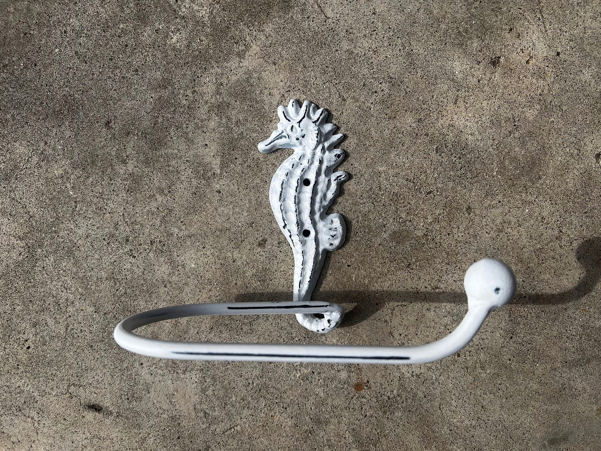 Seahorse Toilet Paper Holder, TP Holder, Toilet Tissue Holder, Shabby Chic Wall Hook, Beach Cottage, Lake house bathroom decor, Bath fixture