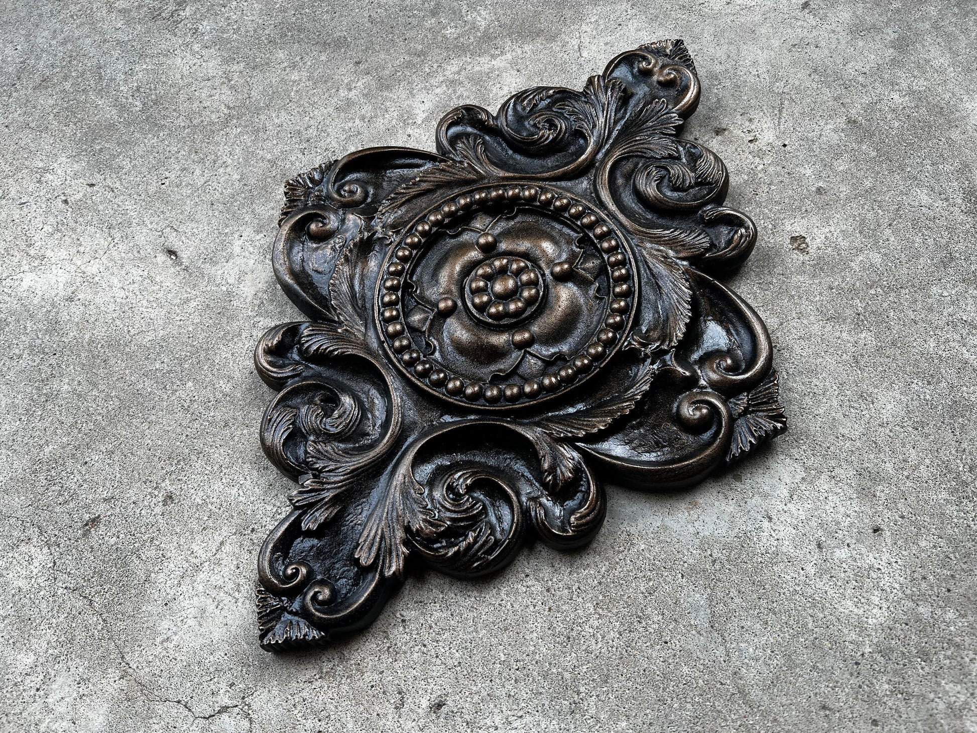 Architectural Wall Medallion | Wall Plaque | Plaster | Home Decor | PICK YOUR COLOR | FleurDeLisJunkie | French Country | Tuscan Wall Decor