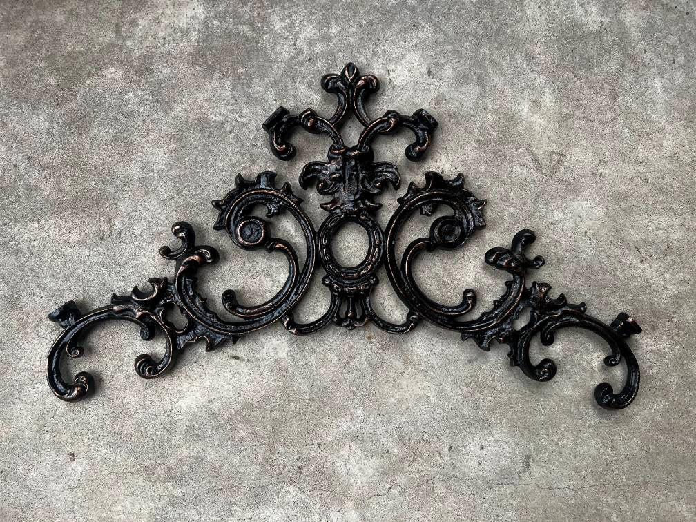 26 inches wide Metal Topper - PICK YOUR COLOR -  Wall Plaque / Wall Decor Old World Tuscan Medieval Decor