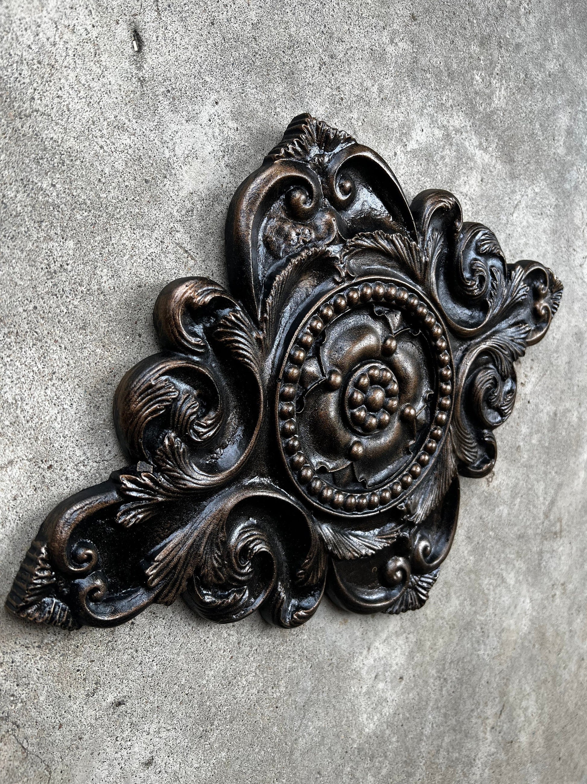 Architectural Wall Medallion | Wall Plaque | Plaster | Home Decor | PICK YOUR COLOR | FleurDeLisJunkie | French Country | Tuscan Wall Decor