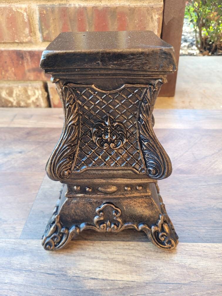 Pillar Candle Holder | PICK YOUR COLOR | Capital | Fleur de Lis Crown Old World Tuscan Royal Home Decor | FleurDeLisJunkie |