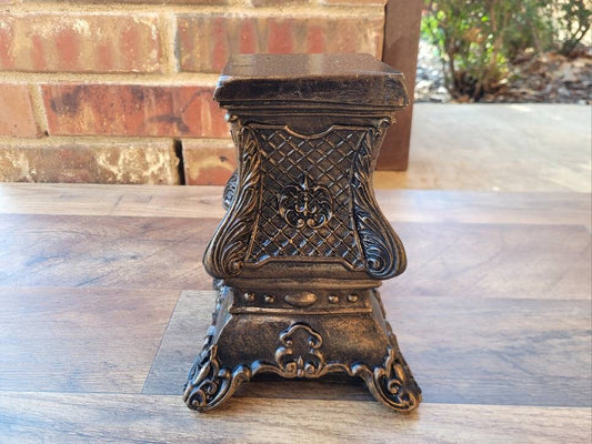 Pillar Candle Holder | PICK YOUR COLOR | Capital | Fleur de Lis Crown Old World Tuscan Royal Home Decor | FleurDeLisJunkie |