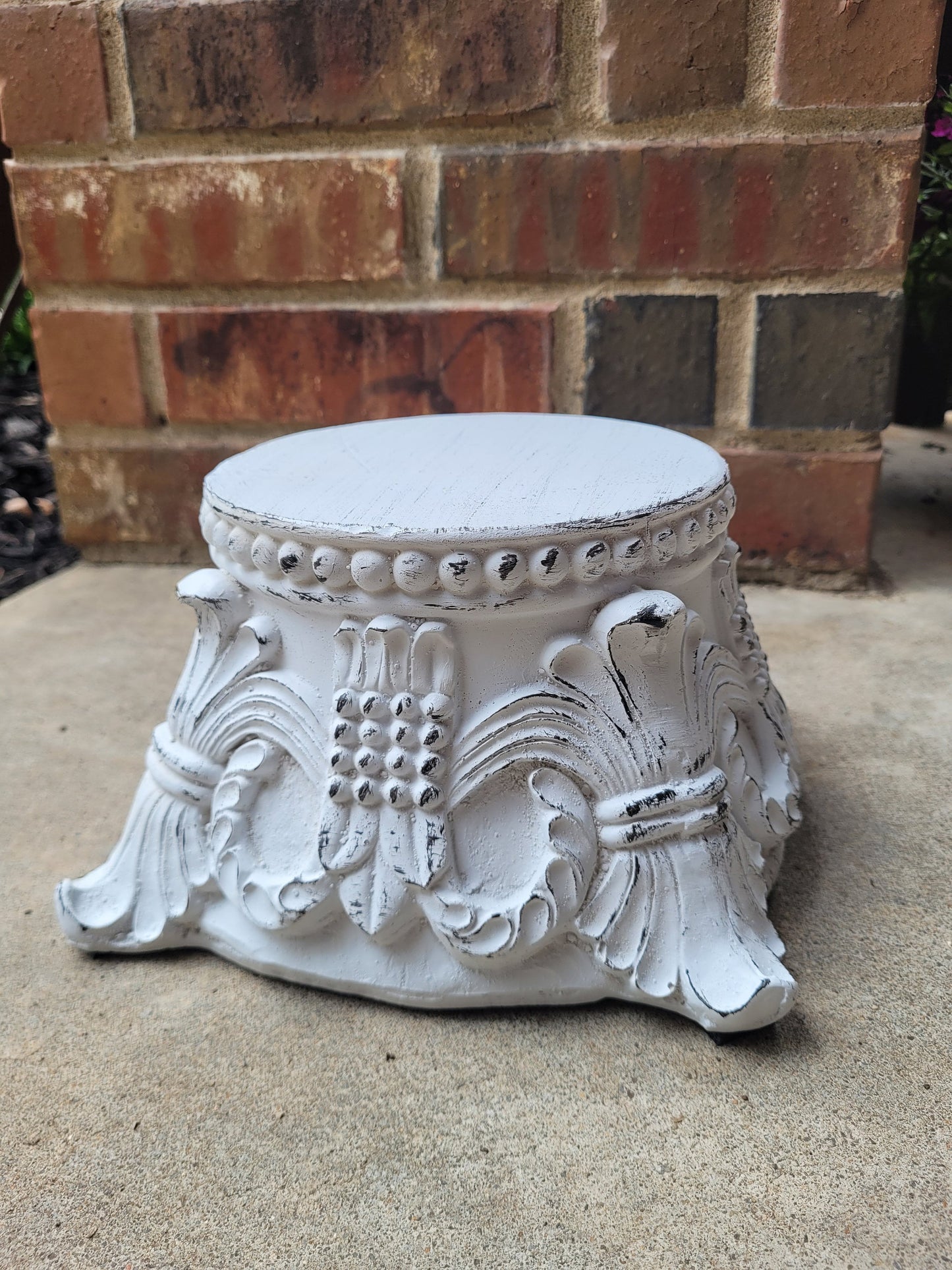 Capital Pillar Candle Holder - PICK YOUR COLOR - Rose Bowl Riser - French Country, Traditional Decor, Pedestal top