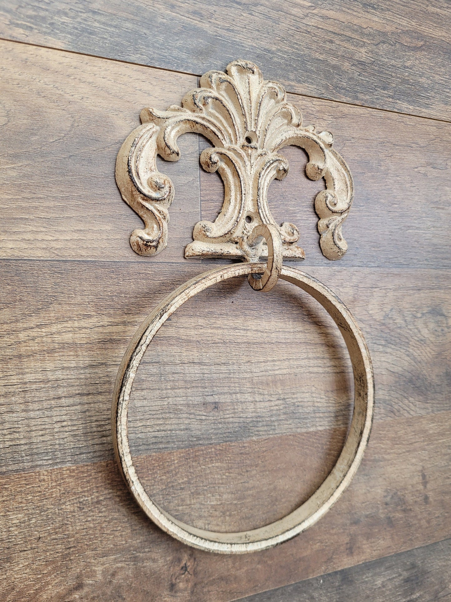 Towel Ring | PICK YOUR COLOR | Iron Towel Hanger | Metal Bathroom Towel Holder | Tuscan Old World Bath Hardware | Fleurdelisjunkie