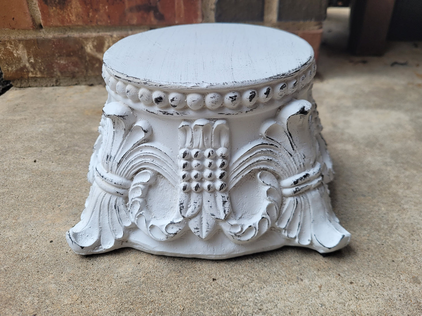 Capital Pillar Candle Holder - PICK YOUR COLOR - Rose Bowl Riser - French Country, Traditional Decor, Pedestal top