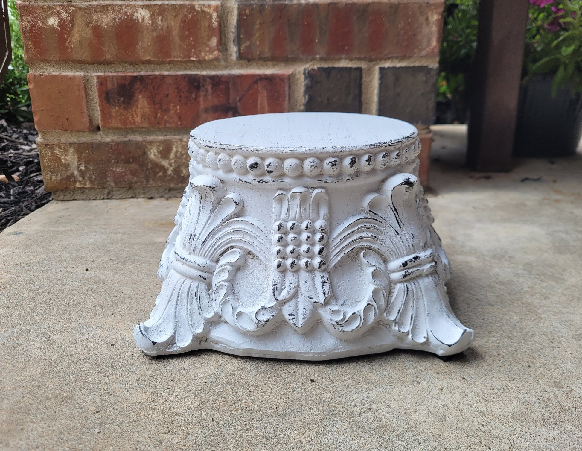 Capital Pillar Candle Holder - PICK YOUR COLOR - Rose Bowl Riser - French Country, Traditional Decor, Pedestal top