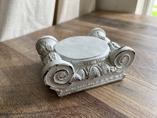 Candleholder | PICK YOUR COLOR | Pillar | Capital | Riser | Rose Bowl Riser | Old World | Medieval | Traditional | FleurDeLisJunkie